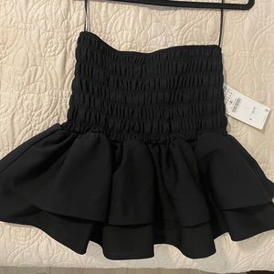 Zara Smocked Ruffle Skirt
